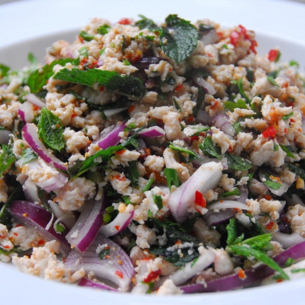 Order 12. Larb Salad food online from Monkey thai store, Alameda on bringmethat.com