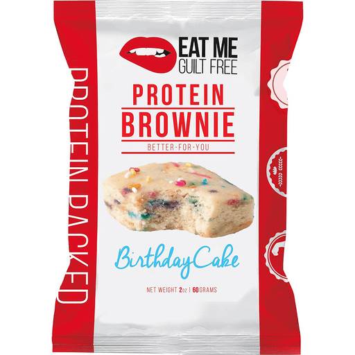Order Eat Me Guilt Free Birthday Cake Brownie Bar  (2 OZ) 140785 food online from BevMo! store, Greenbrae on bringmethat.com