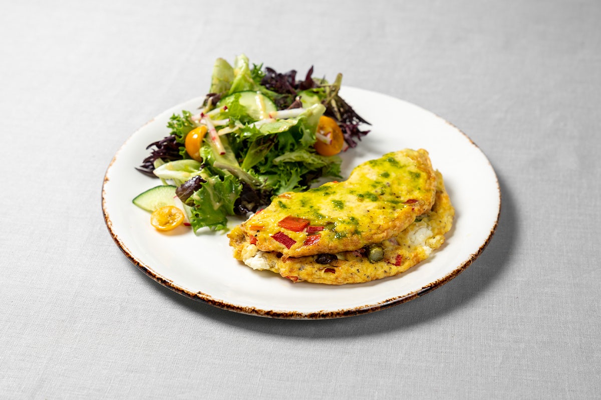 Order Mushroom & Goat Cheese Omelette food online from Le Pain Quotidien                                                                                    store, Fairfax on bringmethat.com