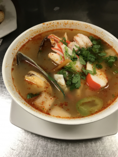 Order Tom Yum Soup. ( Chicken or Beef  ) food online from Thai Orchid Restaurant and Bar store, Houston on bringmethat.com