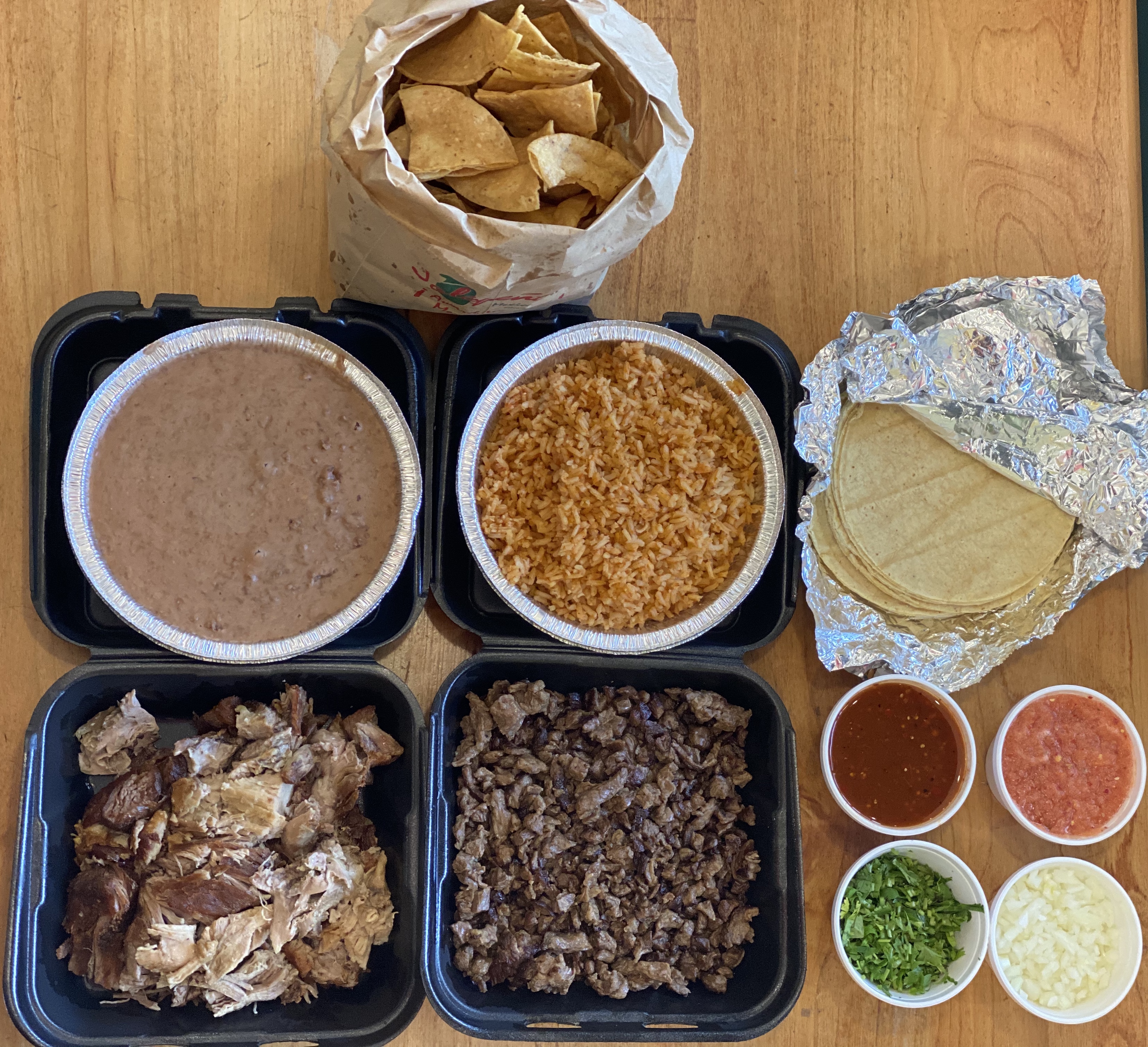 Order Home Meal Kit Serves 4-5 People food online from Taqueria Jalapeños store, Santa Ana on bringmethat.com