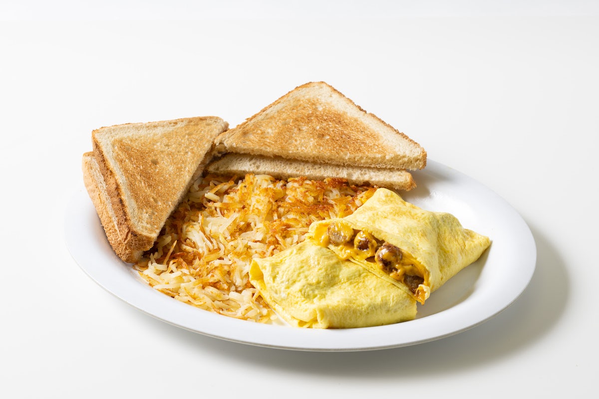 Order MEAT & CHEESE OMELETTE food online from Nation's Giant Hamburgers store, San Leandro on bringmethat.com