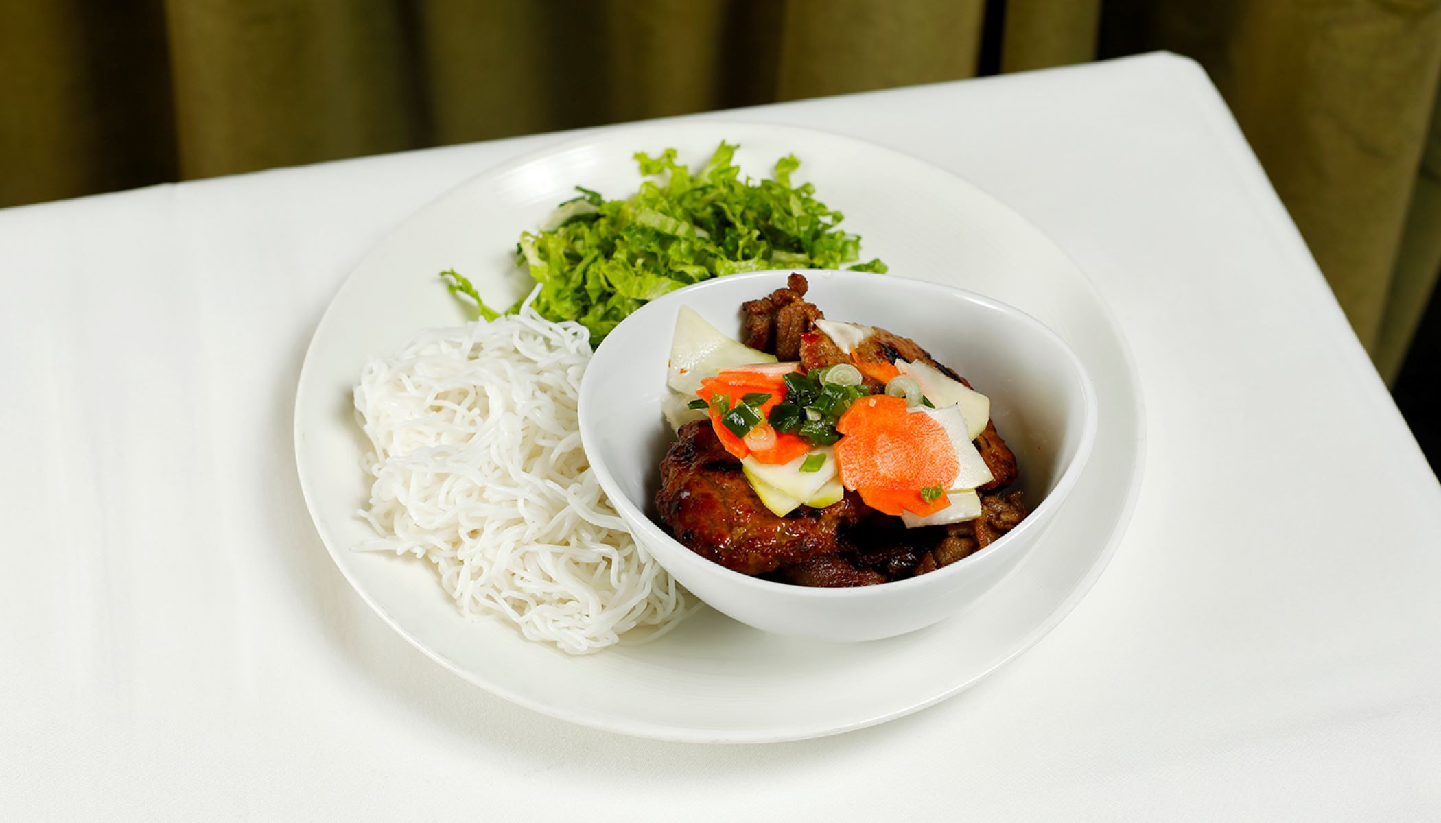 Order Bun Cha food online from Tamarine Restaurant store, Palo Alto on bringmethat.com