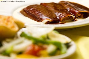 Order Enchiladas Rojas food online from Azul Tequila Taqueria & Cantina Lounge store, Peachtree City on bringmethat.com