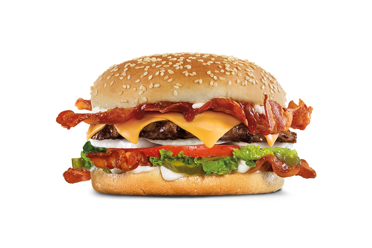 Order Single Bacon Beast Burger food online from Carl Jr store, Logan on bringmethat.com