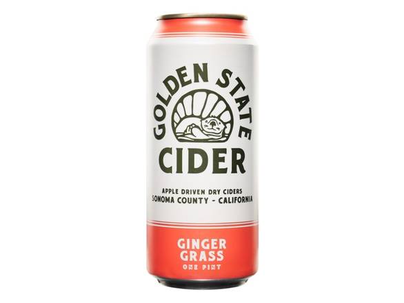 Order Golden State Cider Gingergrass  - 4x 16oz Cans food online from Booze & Brews Liquor store, Burbank on bringmethat.com