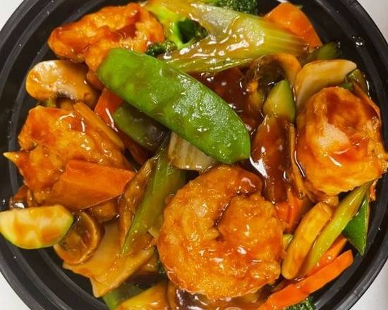 Order Shrimp with Mixed Veg food online from Hunan Cafe store, Pittsburgh on bringmethat.com