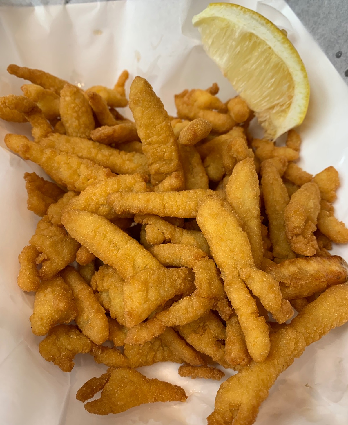 Order Fried Clams (1/2 LB) with Regular Fries & Drink food online from Gfhw-Parker store, Parker on bringmethat.com