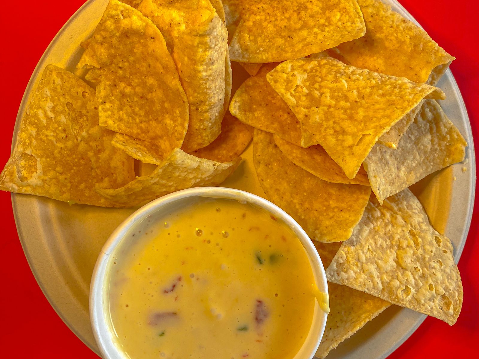 Order Chips And Queso Personal 4 Oz food online from One Taco store, Austin on bringmethat.com