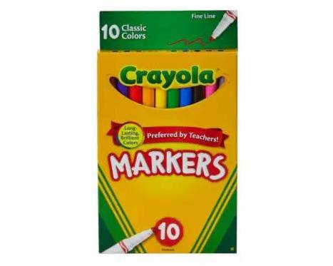 Order Crayola Markers Fine Line (10 Count) food online from Temple Beauty Supply store, South Gate on bringmethat.com