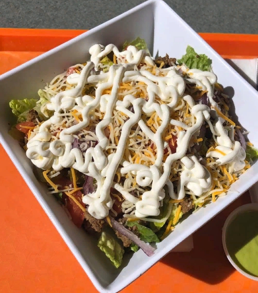 Order Taco Salad food online from American Essence Cafe store, Houston on bringmethat.com