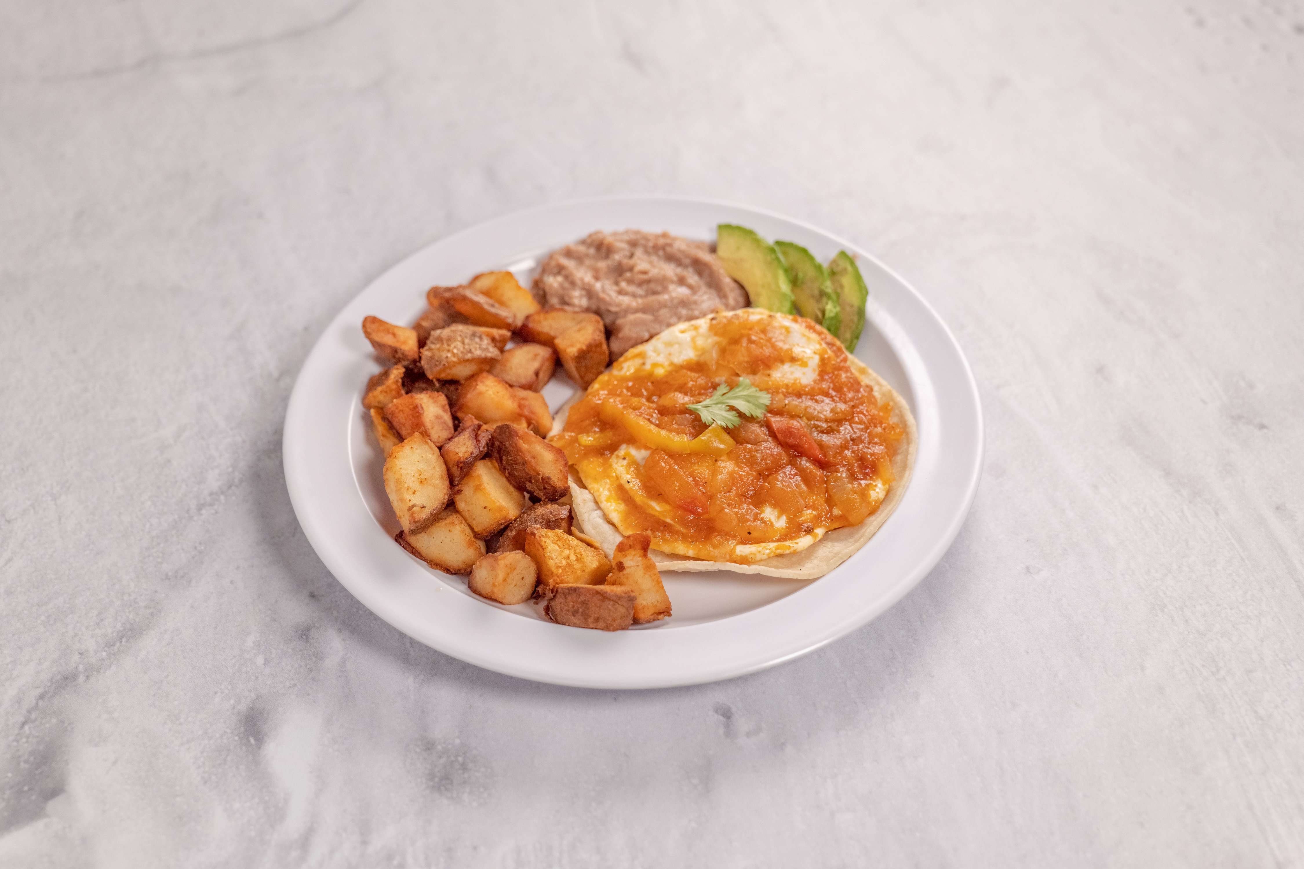 Order Huevos Rancheros food online from Don Lencho's Authentic Mexican Food store, West Covina on bringmethat.com