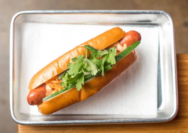 Order Banh Mi Dog food online from Haute Dogs & Fries store, Alexandria on bringmethat.com