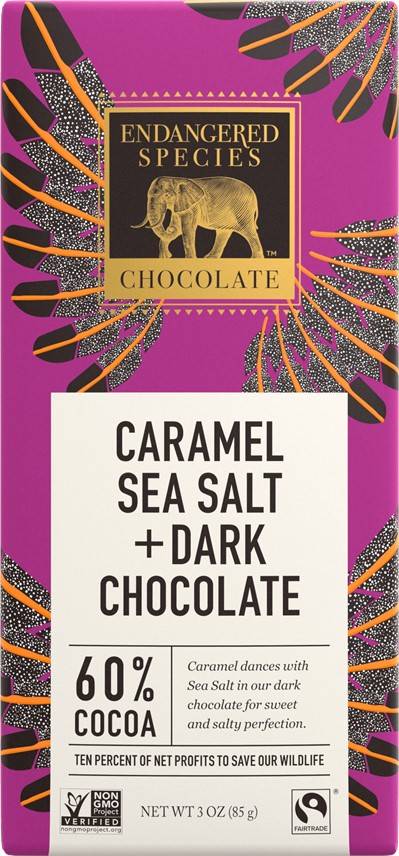 Order Endangered Species Chocolate Caramel Sea Salt 60% Dark Chocolate Bald Eagle Bar (3 oz) food online from Rite Aid store, Eugene on bringmethat.com
