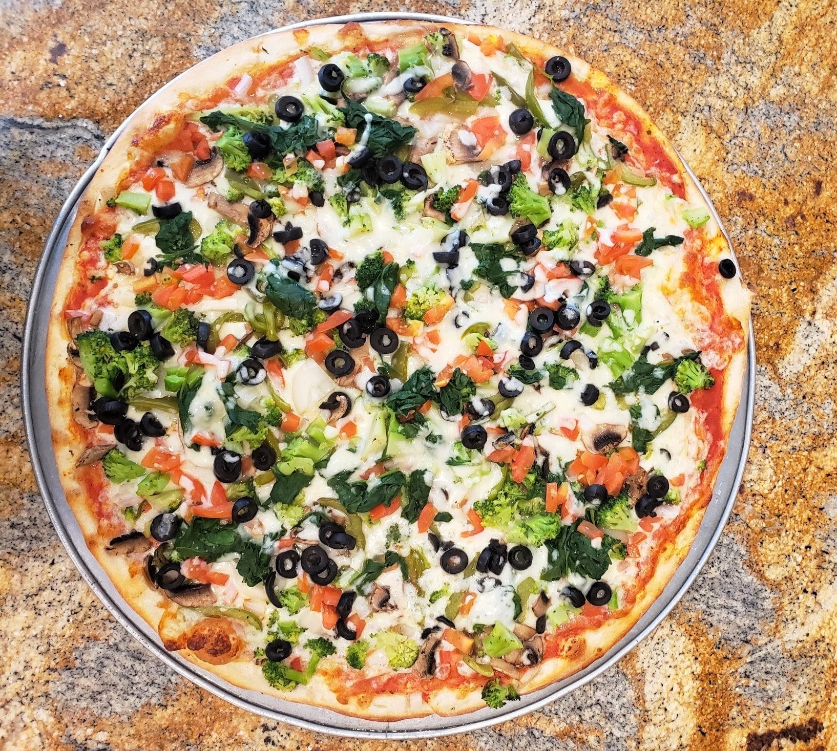 Order Vegetable Special Pizza - Personal 10'' (4 Slices) food online from Nicola's Pizza store, Califon on bringmethat.com