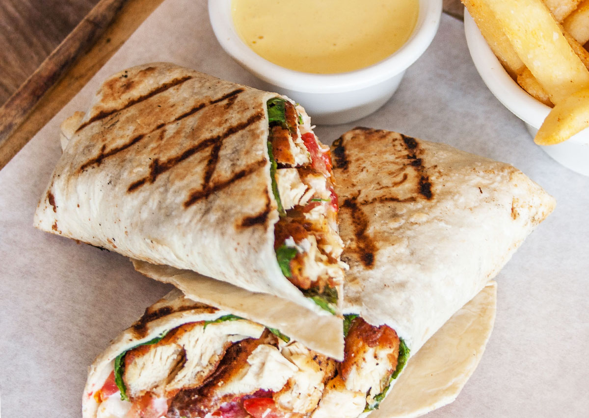 Order Marinated Chicken (Wrap Or Panini) food online from Jackson Hole store, Englewood on bringmethat.com