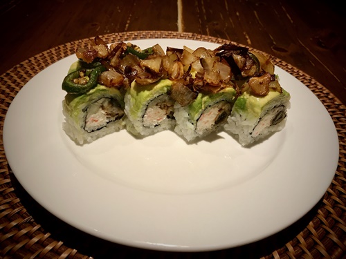 Order Sizzling Caterpillar Roll food online from Zono Sushi store, Glendale on bringmethat.com