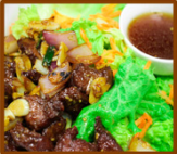 Order S2. Bo Luc Lac Salad food online from Pho & More Restaurant store, Houston on bringmethat.com