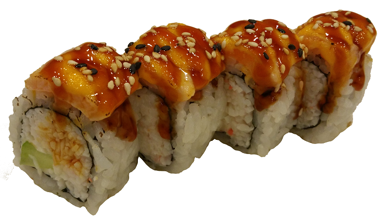 Order Lion King Roll ( 4 pc ) food online from Oishii Sushi store, Springfield on bringmethat.com