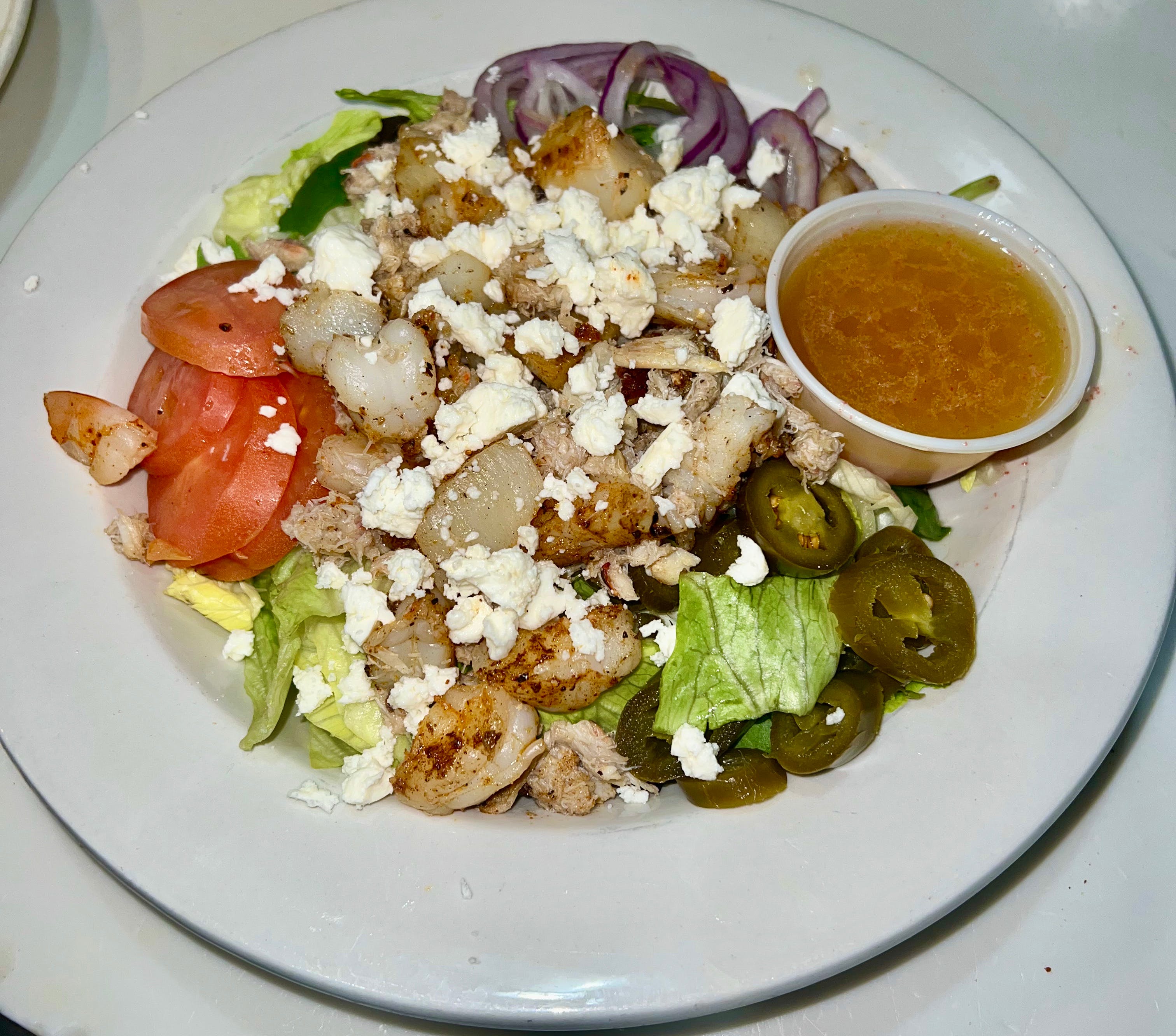 Order Shrimp Cajun Salad - Salads food online from Rox 52 store, Plymouth on bringmethat.com