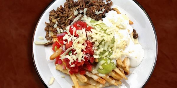 Order Super Steak Fries food online from Crazy Jorge Taqueria store, Castro Valley on bringmethat.com