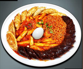 Order [D10] 라떡순만 / Ddukbokki with Ramen & Soondae & Dumplings food online from Jjang Restaurant store, Buena Park on bringmethat.com