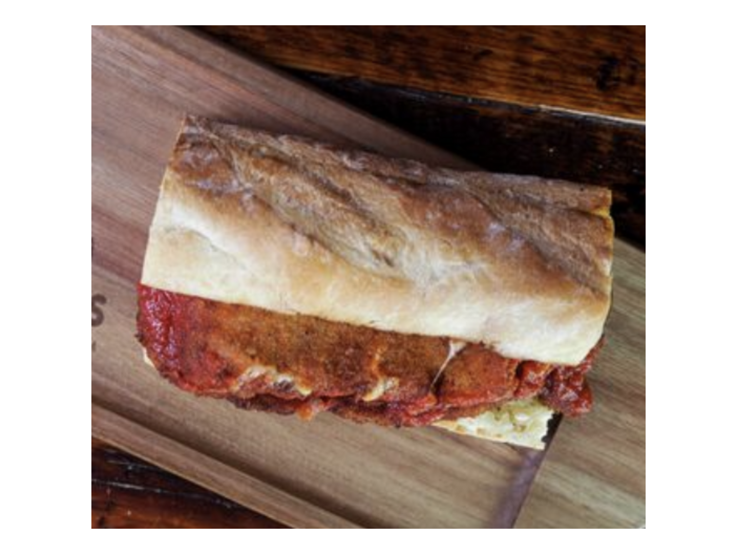 Order Chicken Parmesan on Garlic French Bread food online from Roots Handmade Pizza - West Town store, Chicago on bringmethat.com