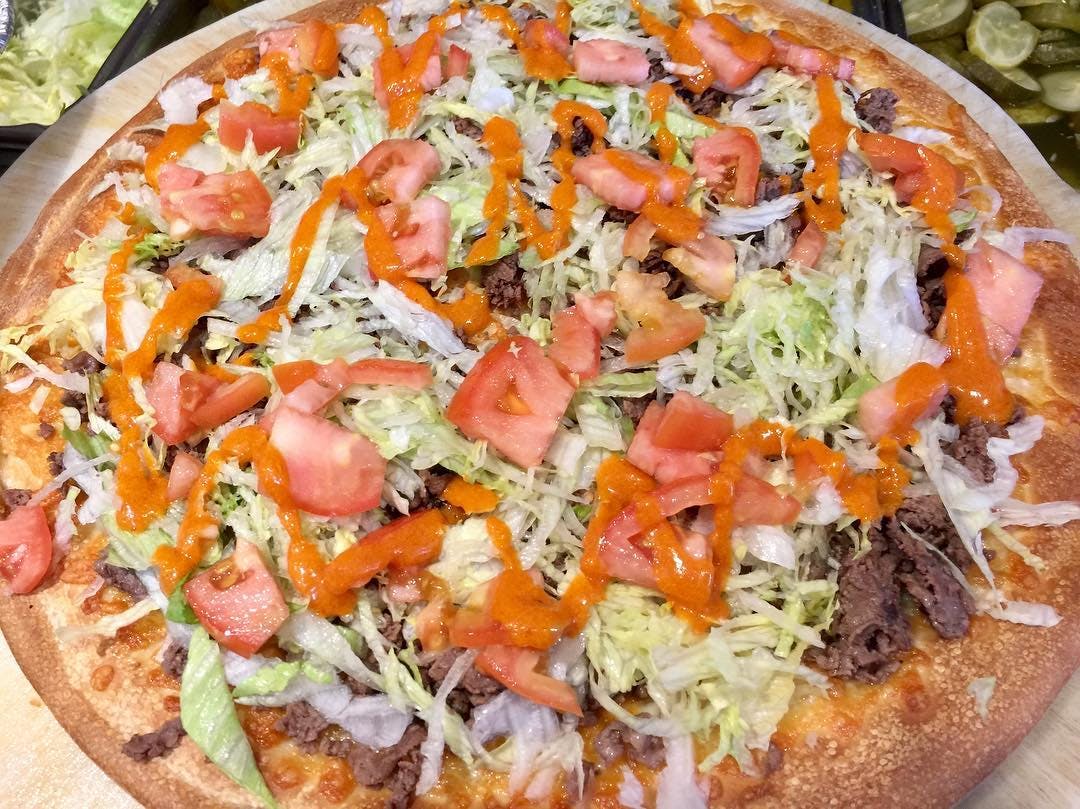 Order Mexican Pizza - Small 10'' food online from Fiesta Pizza store, Riverside on bringmethat.com