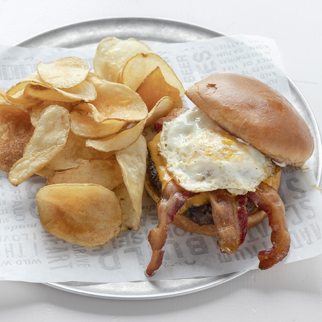 Order Bacon, Egg and Cheese Burger food online from Wild Wing Cafe store, Wilmington on bringmethat.com