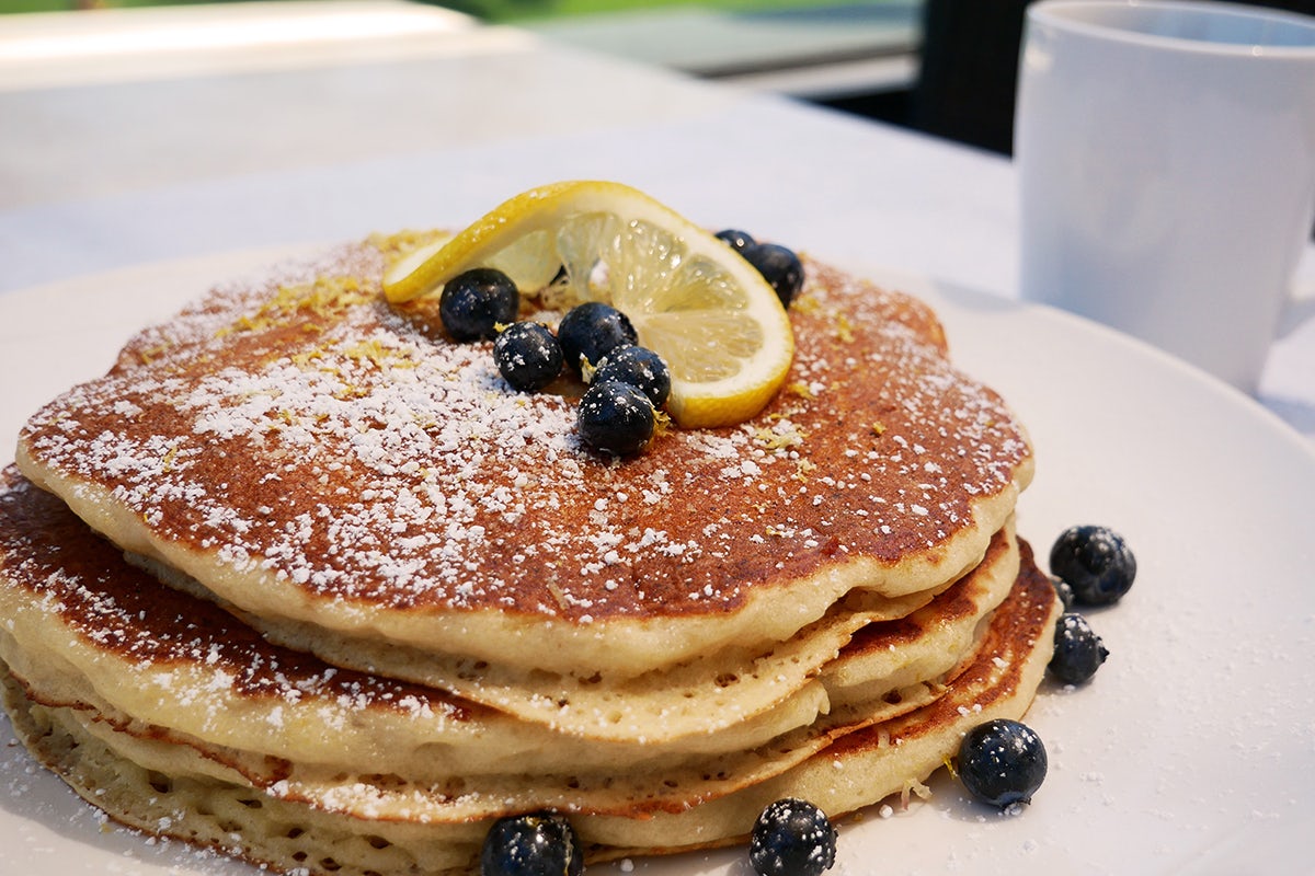 Order *NEW* Lemon Ricotta Pancakes food online from The Broken Yolk Cafe store, Mission Viejo on bringmethat.com