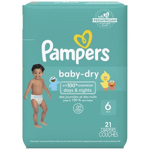 Order Pampers Baby Dry Diapers Size 6 - 21.0 ea food online from Walgreens store, Athens on bringmethat.com