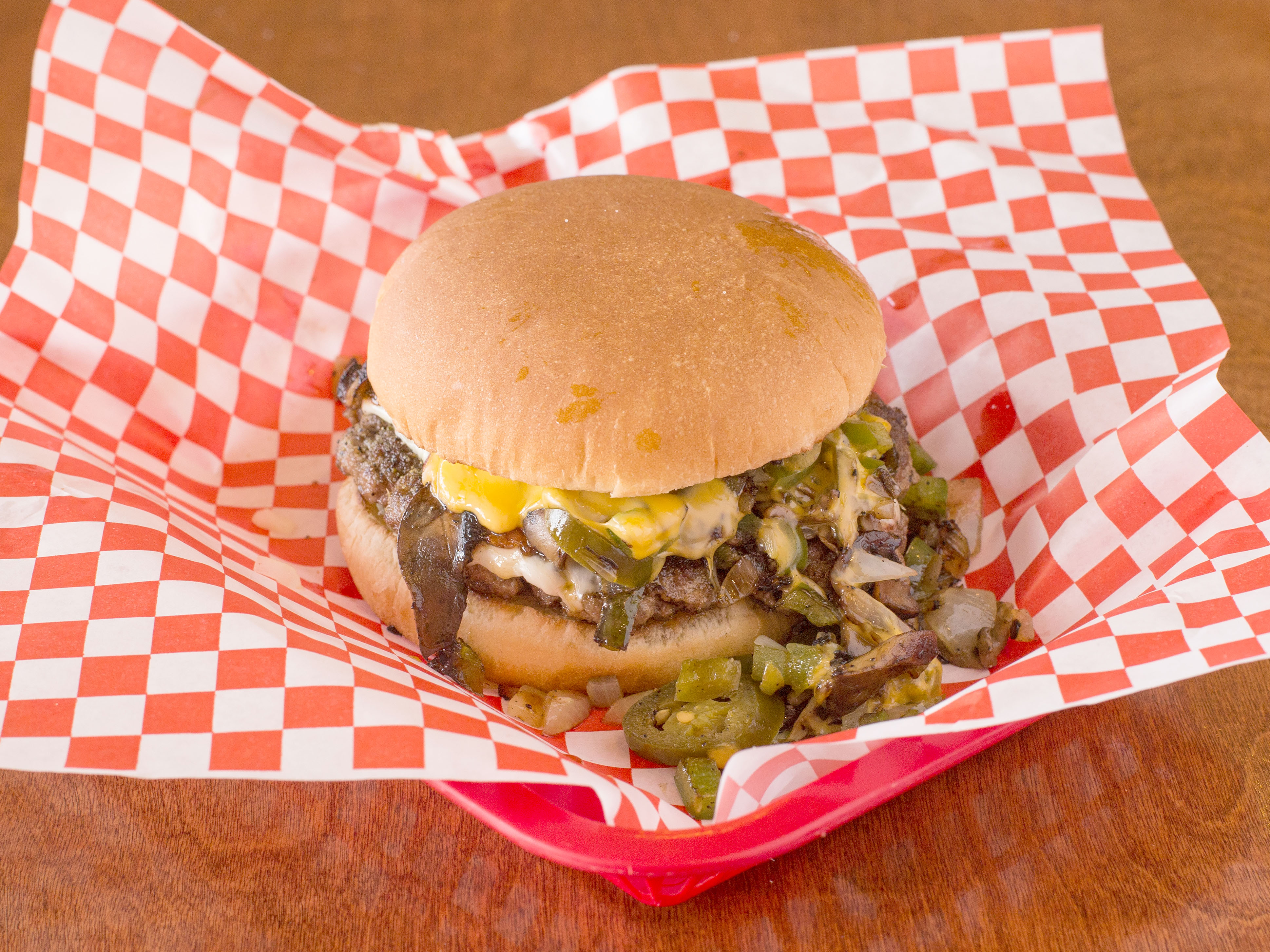 Order The Jungle Burger food online from Burger Island - Preston Rd. store, Dallas on bringmethat.com