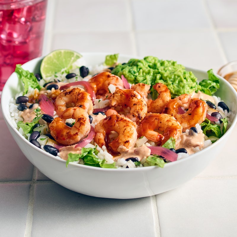 Order Chipotle Honey Argentinian Shrimp Bowl food online from Rubio's store, Sunnyvale on bringmethat.com