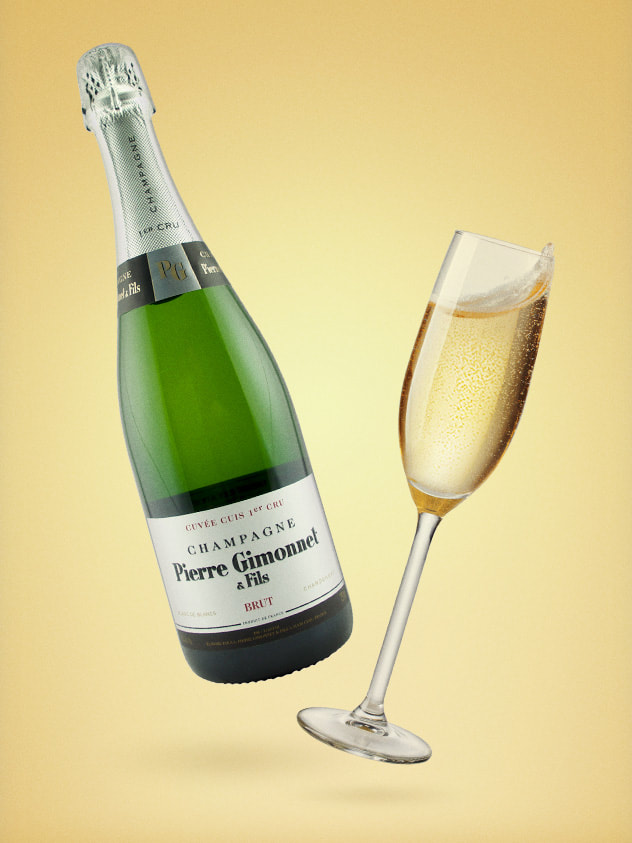Order Pierre Gimonnet and Fils Champagne Brut 1er Cru Blanc De Blancs food online from Simply Wine store, New York on bringmethat.com