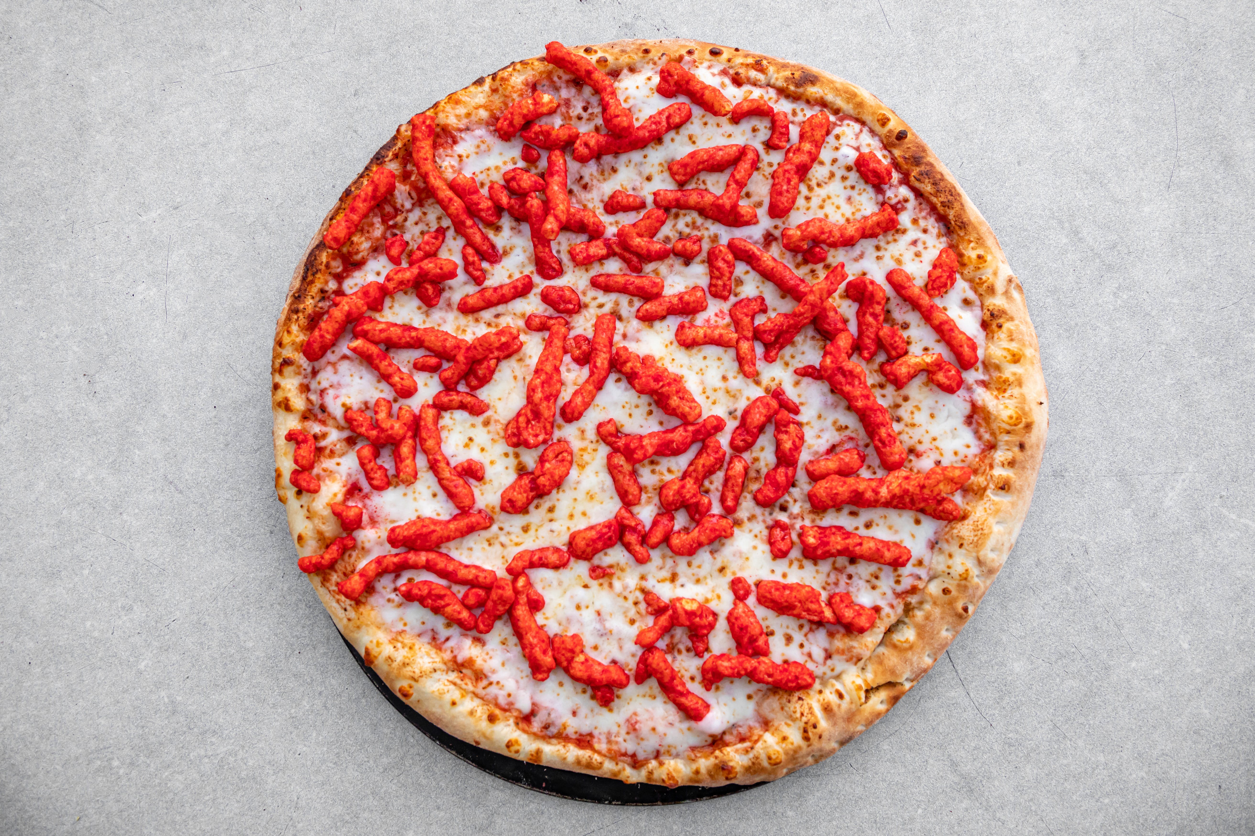 Order Hot Cheeto Pizza - Small 10'' (6 Slices) food online from Pizzamania store, Los Angeles on bringmethat.com