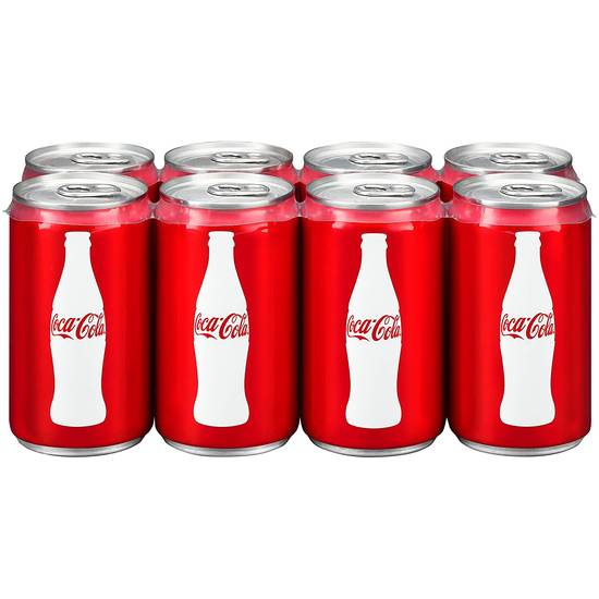 Order Coca Cola Cans Pack Of 8 food online from Deerings Market store, Traverse City on bringmethat.com