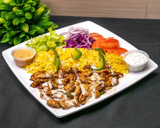 Order Chicken Shawarma Plate food online from Kabora Afghan Cuisine store, Littleton on bringmethat.com