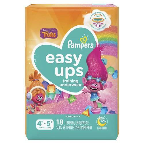Order Pampers Easy Ups Training Underwear Girls Jumbo Size 4T-5T - 18.0 ea food online from Walgreens store, MITCHELL on bringmethat.com
