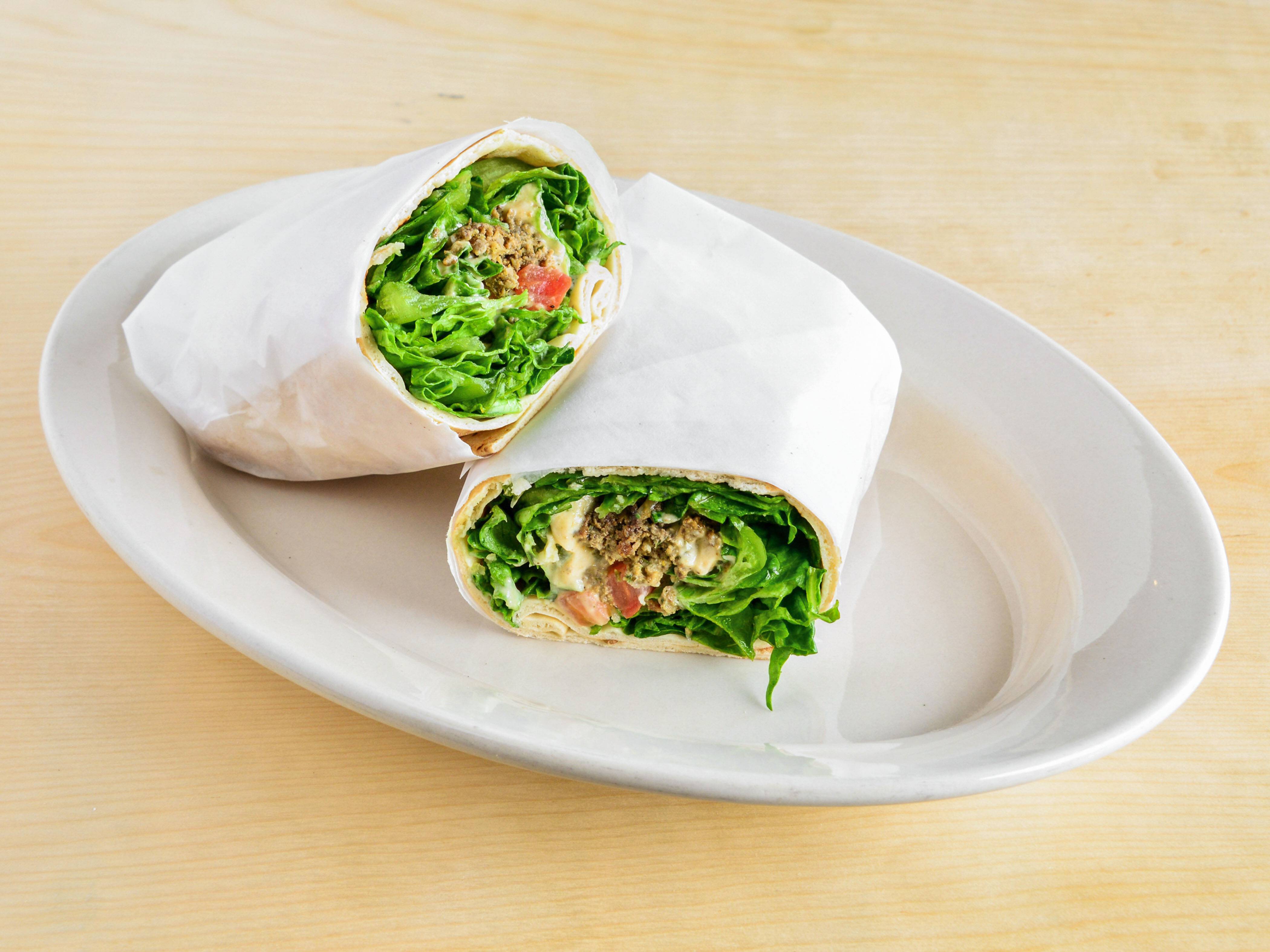 Order Hummus and Meat Wrap food online from Dolce Wraps Mediterranean Grill store, Fairview Park on bringmethat.com