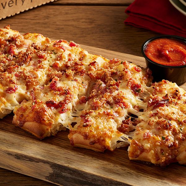 Order Bacon Cheese Bread w/ Marinara food online from Donatos store, Highland Heights on bringmethat.com