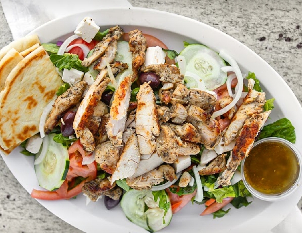 Order Greek Salad with Chicken. food online from Nick's On North store, Chicago on bringmethat.com