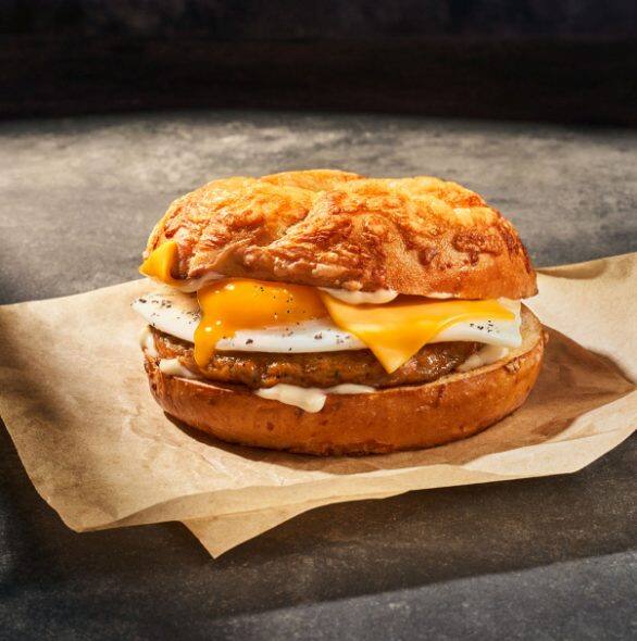 Order Sausage, Egg & Cheese On Asiago Bagel food online from Panera store, Raleigh on bringmethat.com