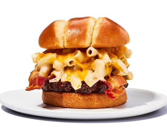 Order Bacon Mac ＆ Cheese Burger food online from Hootie Burger Bar store, Phoenix on bringmethat.com