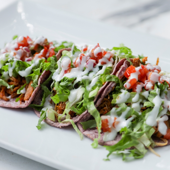 Order Tacos Tinga (3) food online from Totopos store, Cary on bringmethat.com