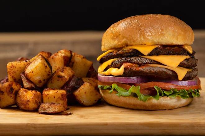 Order Triple Stack Burger food online from Eggs Up Grill store, Fort Mill on bringmethat.com