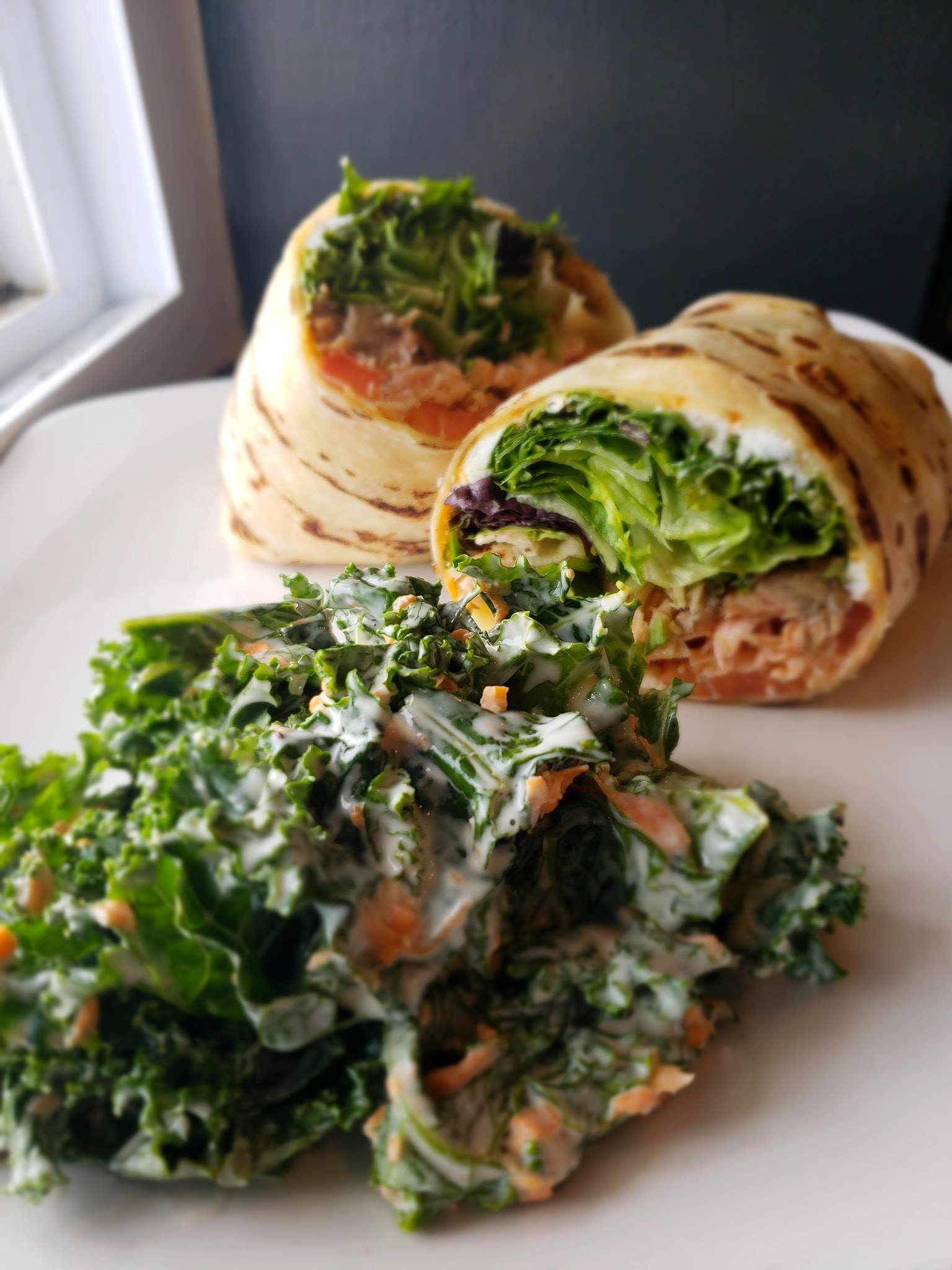 Order Salmon Wrap food online from The Beanery And Cafe store, California on bringmethat.com