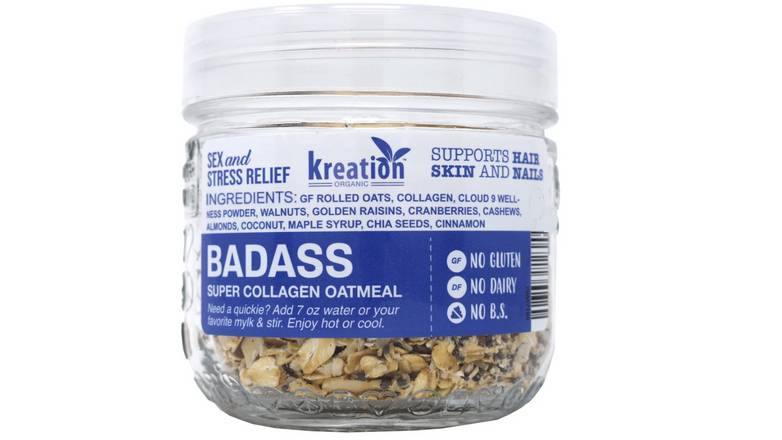 Order Badass Super Collagen Oatmeal food online from Kreation store, El Segundo on bringmethat.com