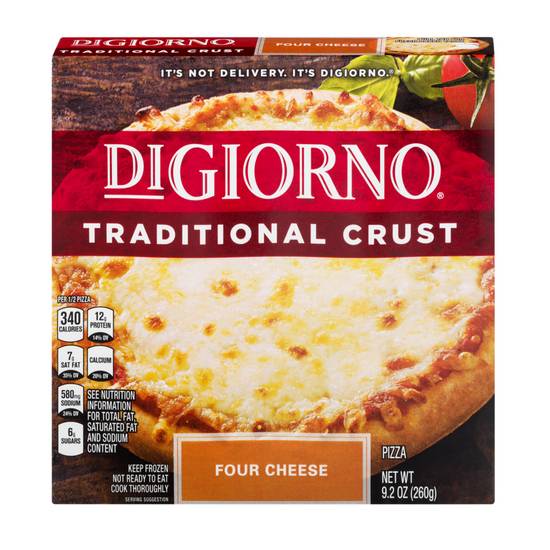 Order Digiorno Four Cheese Traditional Crust Frozen Pizza food online from Exxon Food Mart store, Port Huron on bringmethat.com