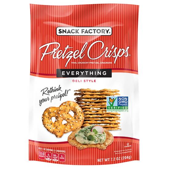 Order Snack Factory Pretzel Crisp Everything (7.2 oz) food online from Rite Aid store, Yamhill County on bringmethat.com