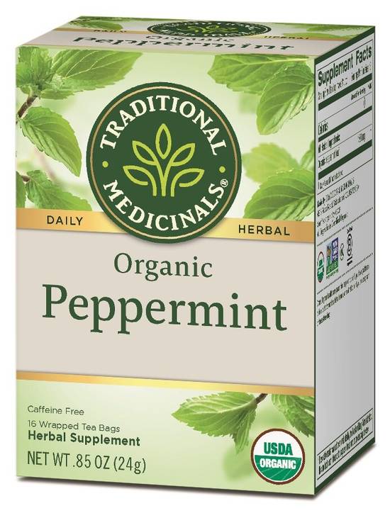 Order Traditional Medicinals Organic Peppermint Herbal Tea Bags, 16 CT food online from Cvs store, SARATOGA on bringmethat.com